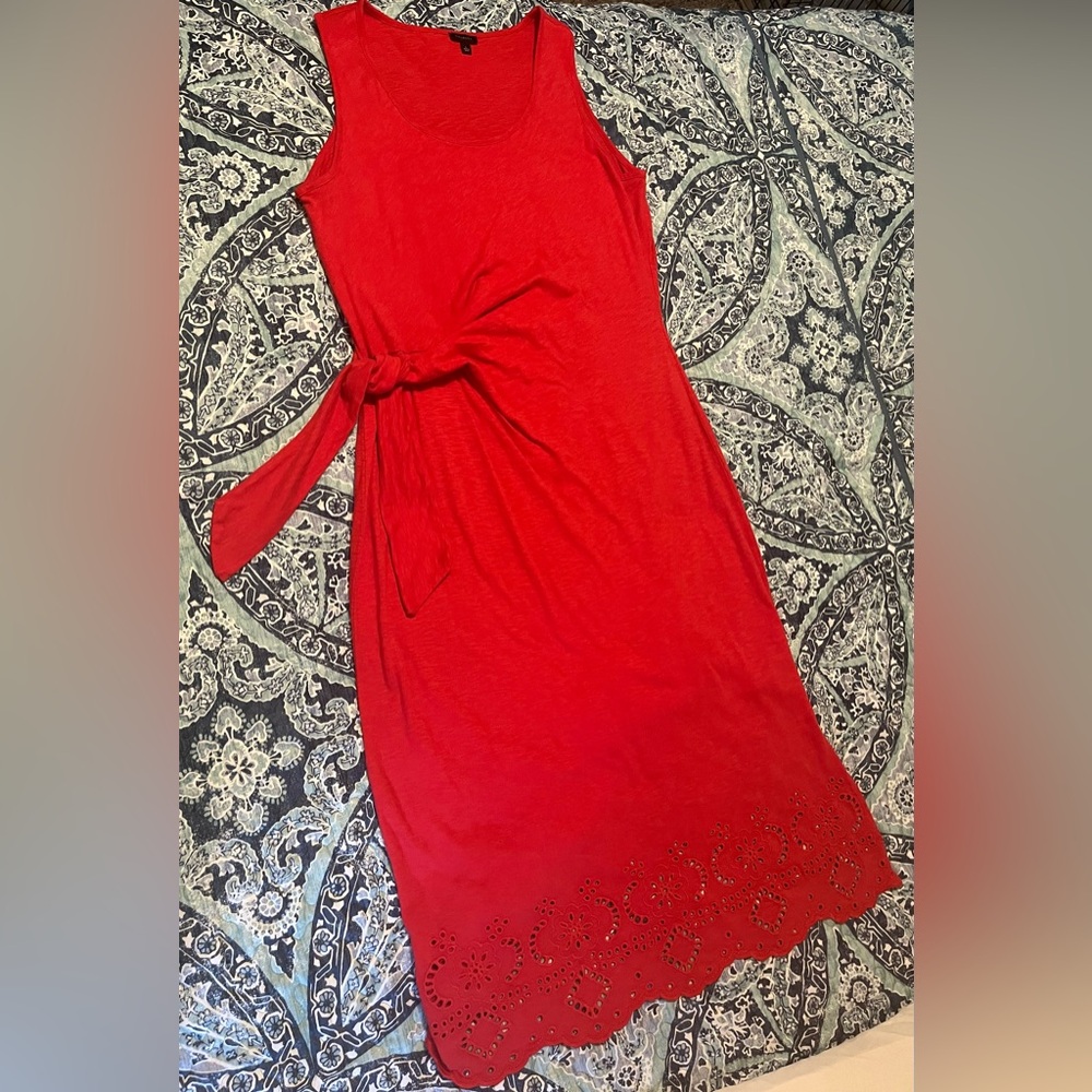 Talbots Red Summer Sleeveless Dress